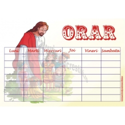 Orar A4 cartonat - Isus si copilasii!